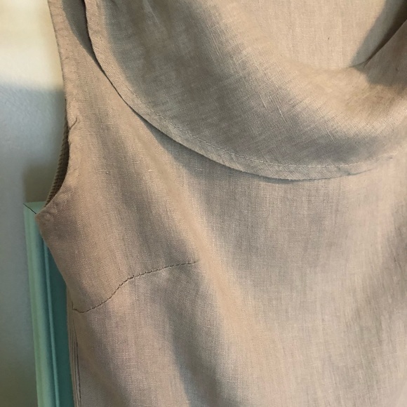 ITALIAN LINEN DRESS FROM MILAN. TAUPE COLOR & IN EUC! ACTUALLY BOUGHT IN MILAN!! - Picture 5 of 8
